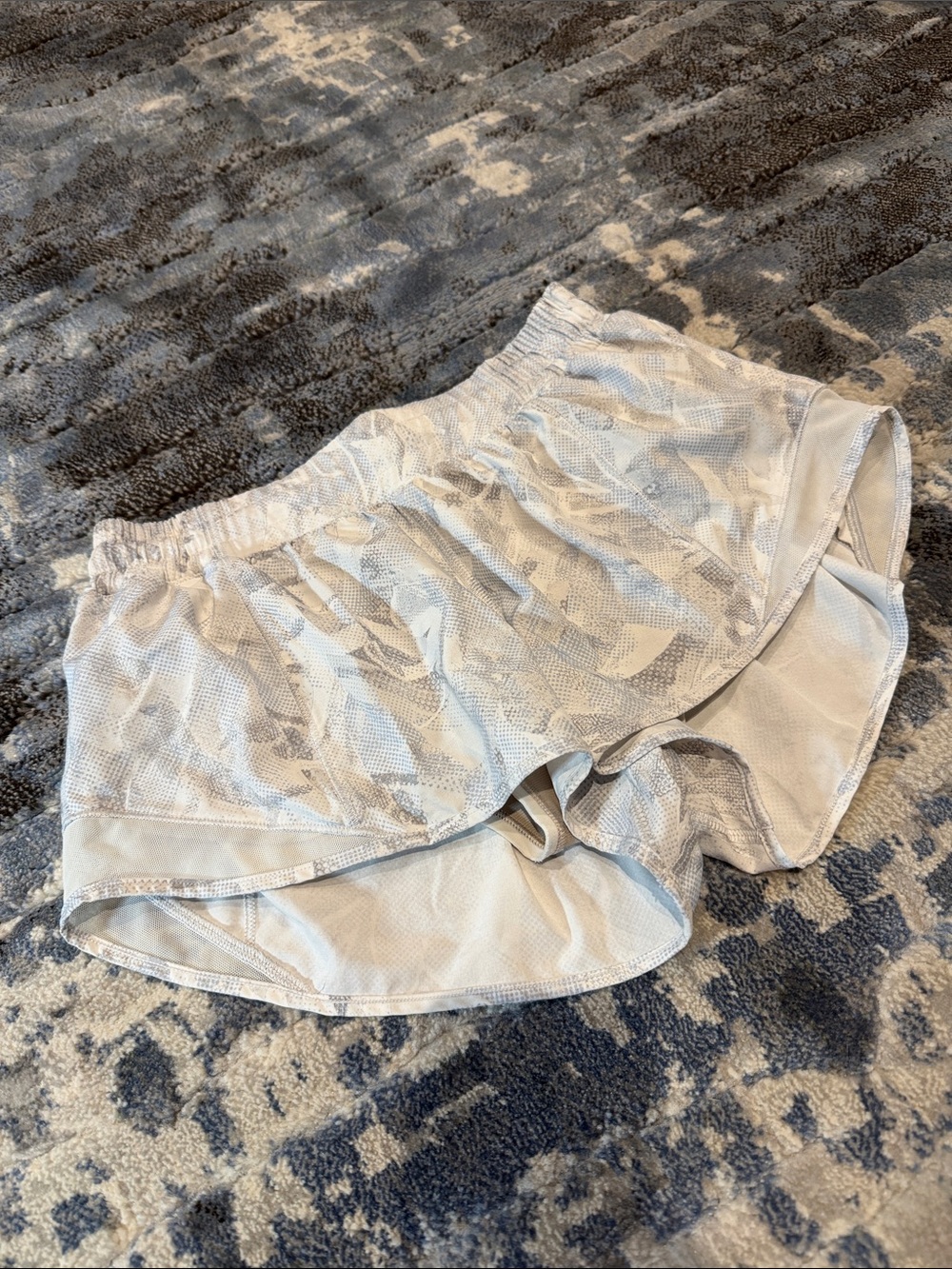 Light Gray Pattern LuluLemon Women's Athletic Shorts